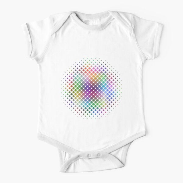 Radial Dot Gradient Short Sleeve Baby One-Piece