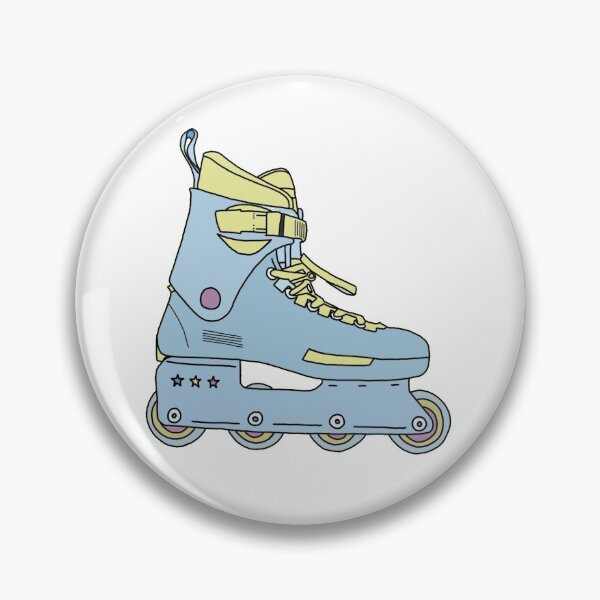 Item preview, Blue and yellow inline skate illustration designed and sold by emilyvannooij.