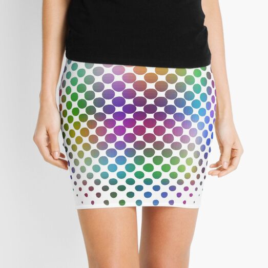Radial Dot Gradient Mini Skirt