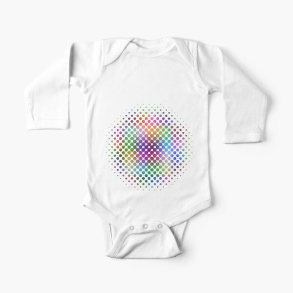 Radial Dot Gradient Long Sleeve Baby One-Piece
