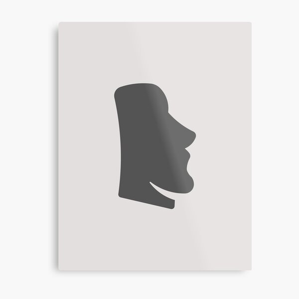 Moai Emoji Metal Print for Sale by tutorvein