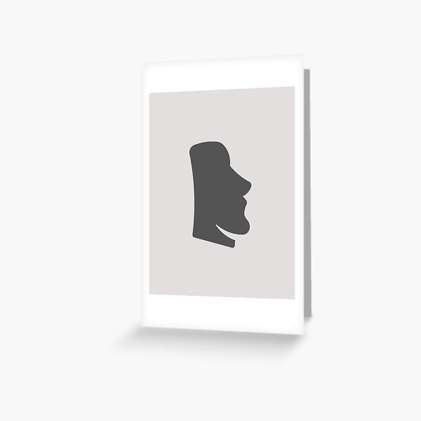 Moyai Emoji Moai Emoji Easter Island | Greeting Card