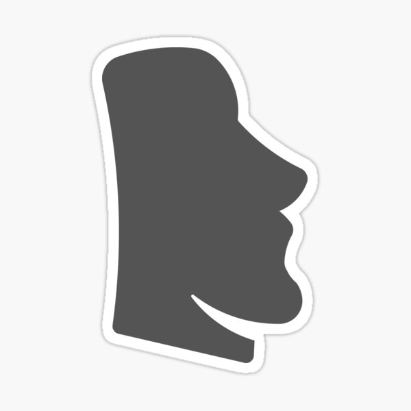 Moai emoji Sticker for Sale by SeyMeme