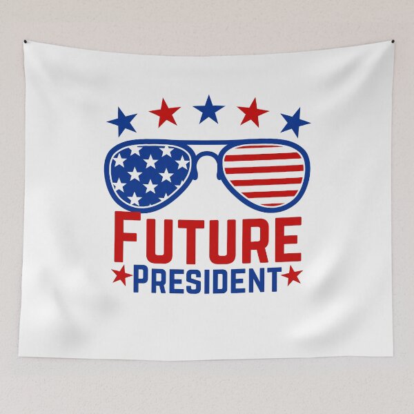 Artikelvorschau, Zukünftiger Präsident, USA-Flagge, Sterne und Farben, Presidents Day entworfen und verkauft von Akmloza.