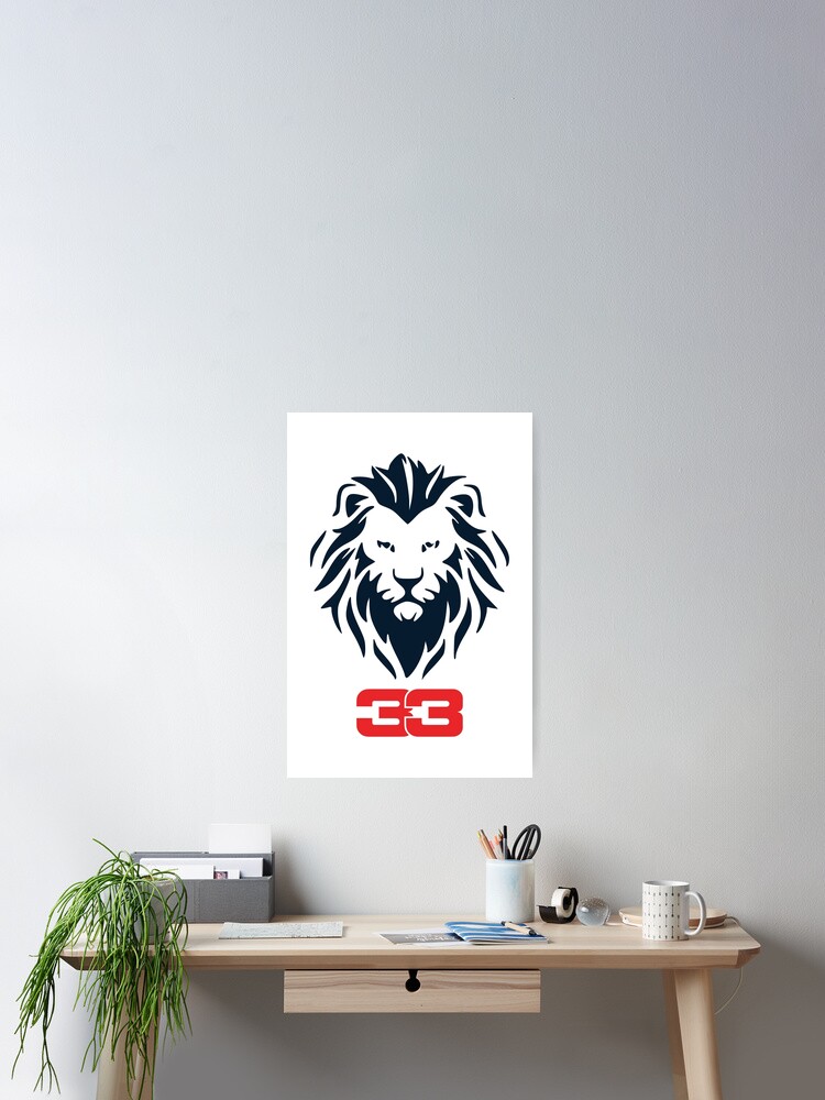 Max Verstappen 33 Formel 1 Mad Max Lion Logo F1 Auto Red Bull Racing 21 Poster Von Adanicpro Redbubble