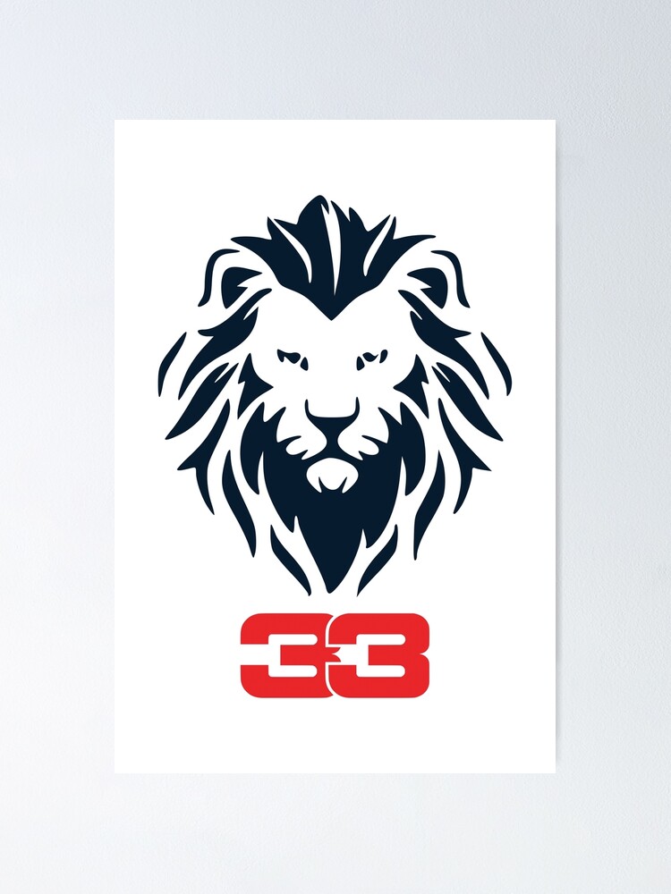 Max Verstappen 33 Formula1 Mad Max Lion Logo F1 Car Red Bull Racing 21 Poster By Adanicpro Redbubble