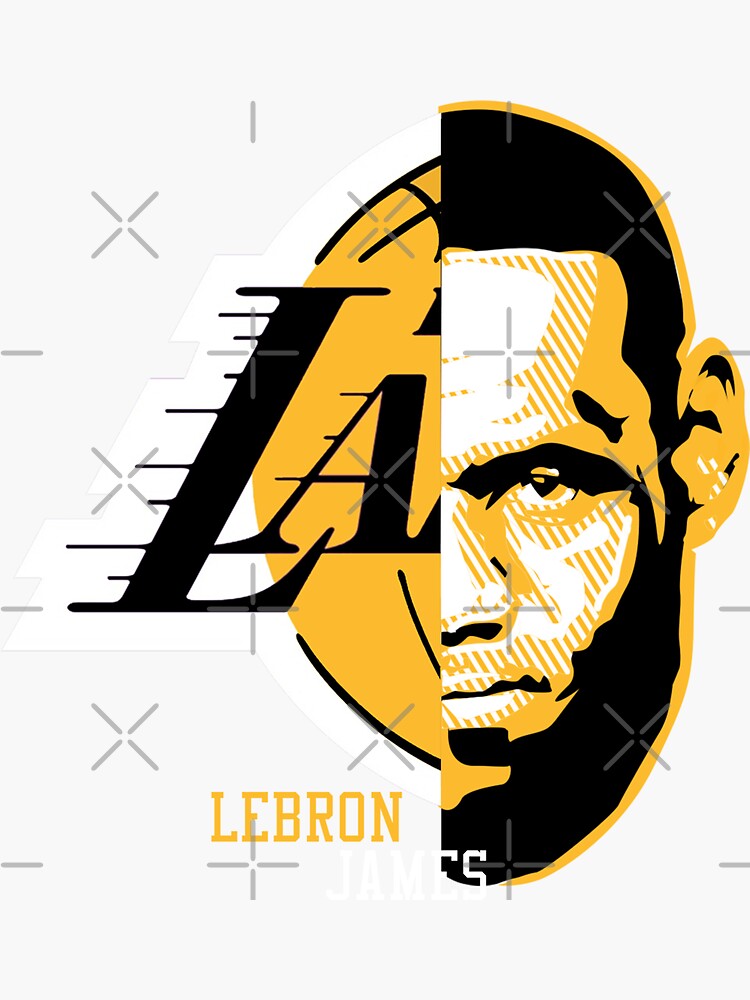 Lebron James Jersey Sticker for Sale by WalkDesigns