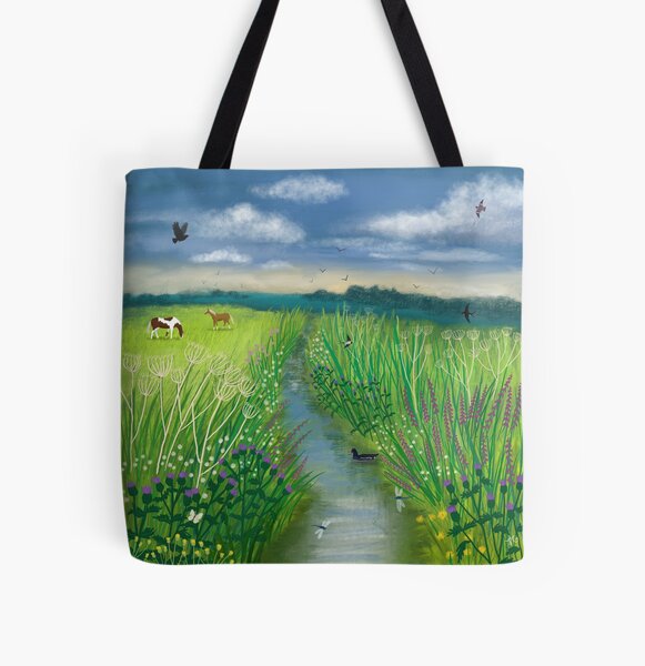 Meadow Stream All Over Print Tote Bag