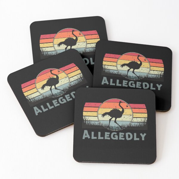 Item preview, Allegedly ostrich Vintage Retro Funny ostrich Lover gift designed and sold by Ajith arts.