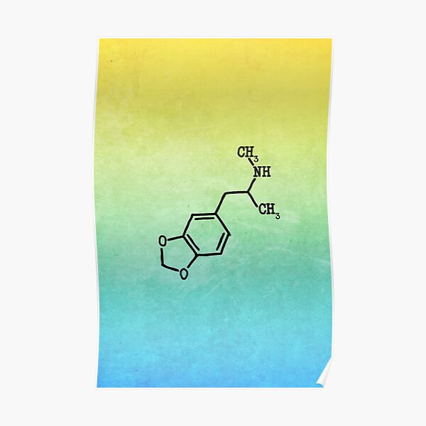 MDMA (ecstasy) - Molecular Structure Poster