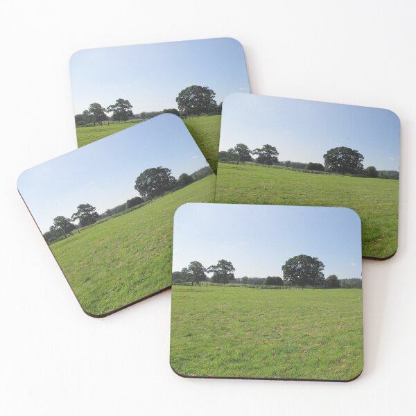 M.I. #117 |☼| Distant Love Heart Pareidolia Trees (Hadrian's Wall) Coasters (Set of 4)