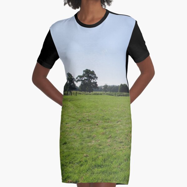M.I. #117 |☼| Distant Love Heart Pareidolia Trees (Hadrian's Wall) Graphic T-Shirt Dress
