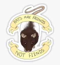 Rats are friends not fiends Sticker