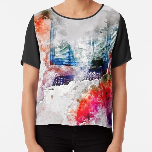 redbubble chiffon top