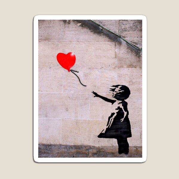 I LOVE LIFE  MAGNET,Street art I love life happy Kid,Banksy JUMBO SIZE Magnet 
