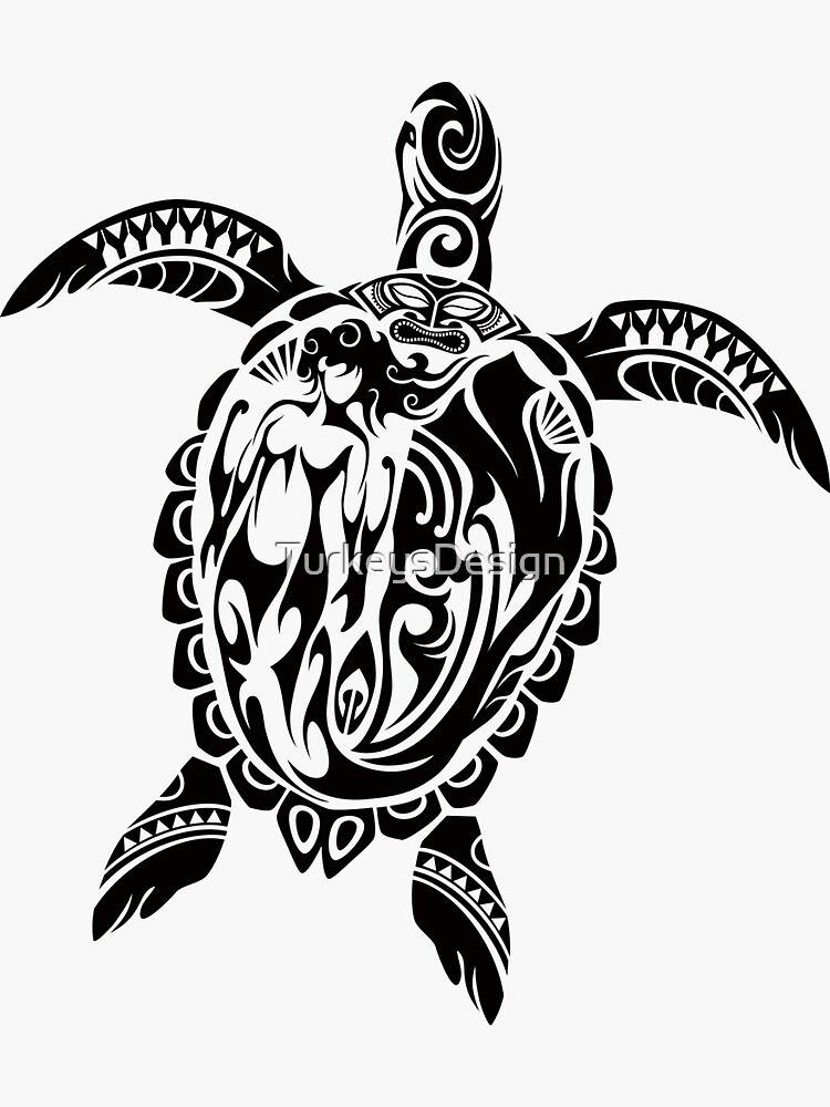 Tribal Honu Sticker For Sale By Turkeysdesign Redbubble