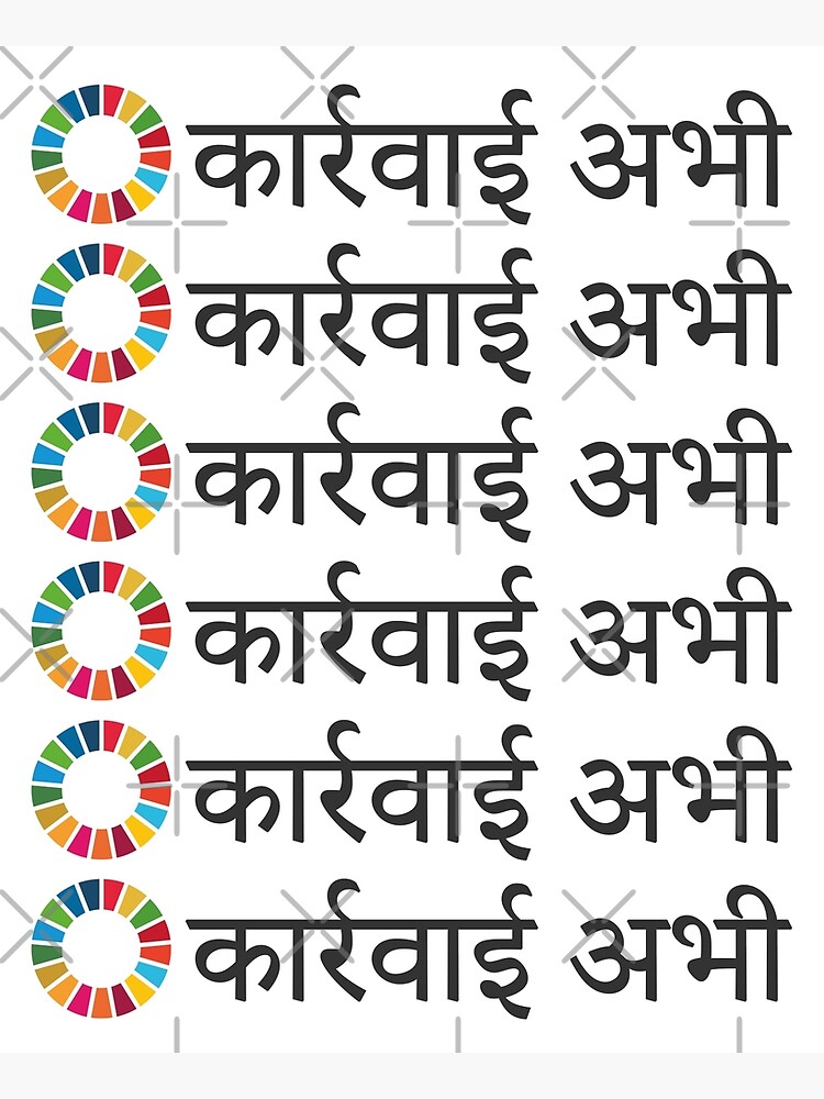 ActNow UN Global Goals SDG Logo Hindi Indian Version Premium Matte ...