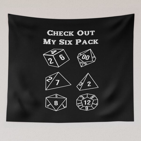 Item preview, Funny Check Out My Six Pack Dice For Dragons D20 RPG Gamer designed and sold by Shopini.