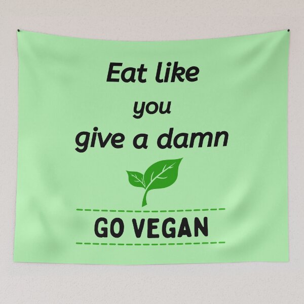Item preview, Go vegan Eat like you give a damn Vegan tee designed and sold by Mommaspouch.