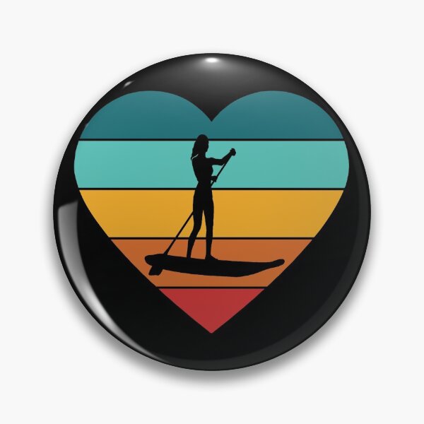 Item preview, Woman Stand Up Paddle Board - SUP - Multicolored Heart designed and sold by HeatherPore.