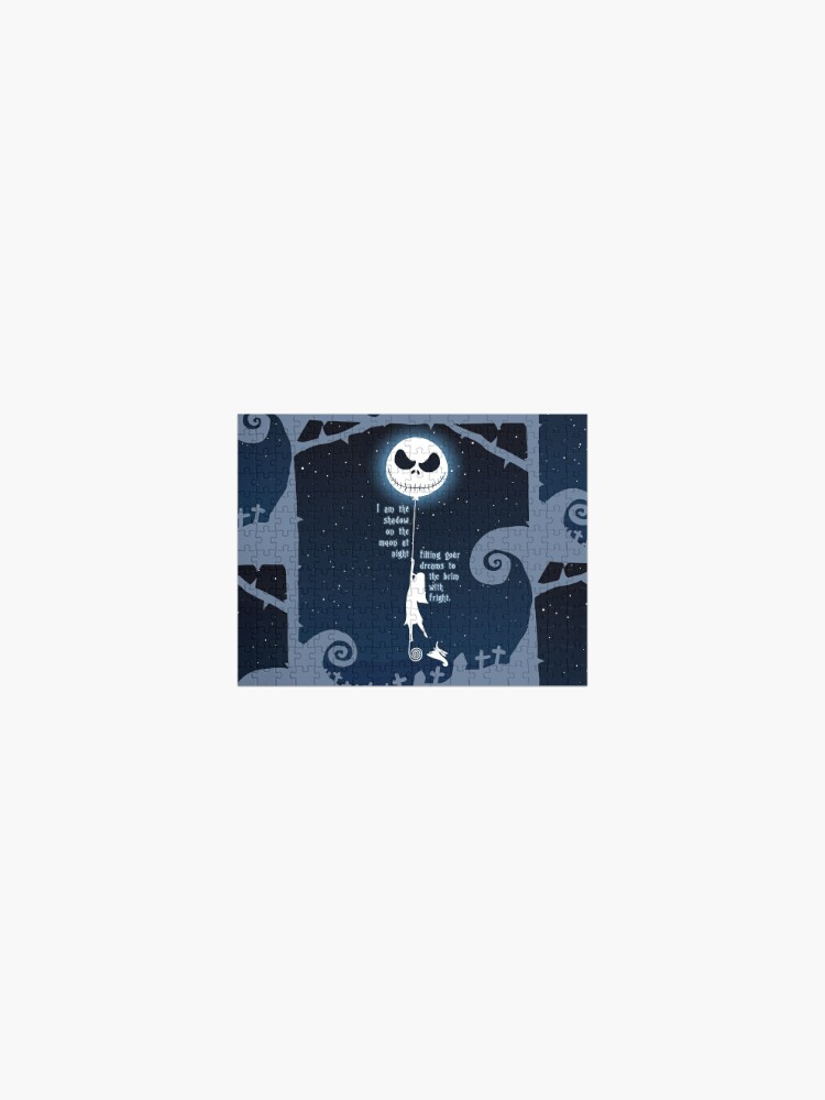 Jack Skellington and Sally - Shadow On The Moon Sticker by 11UponaTime