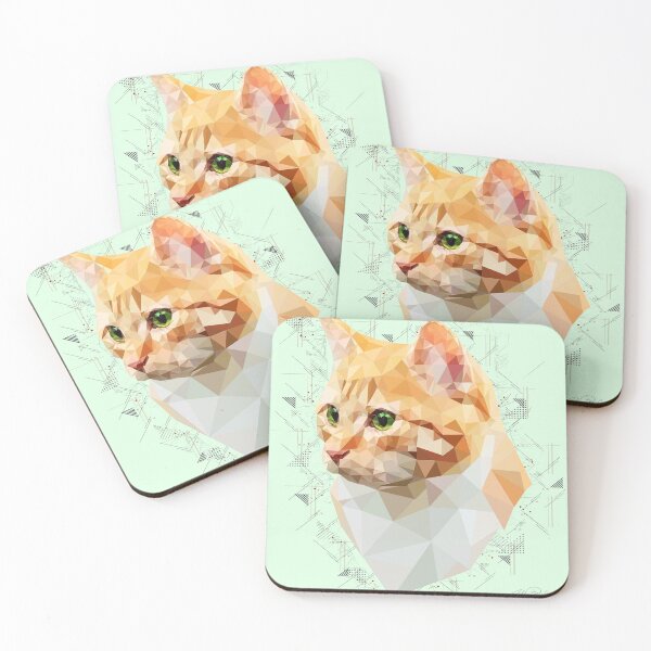 Item preview, Orange Cat (Low Poly) designed and sold by Luna Roveda.