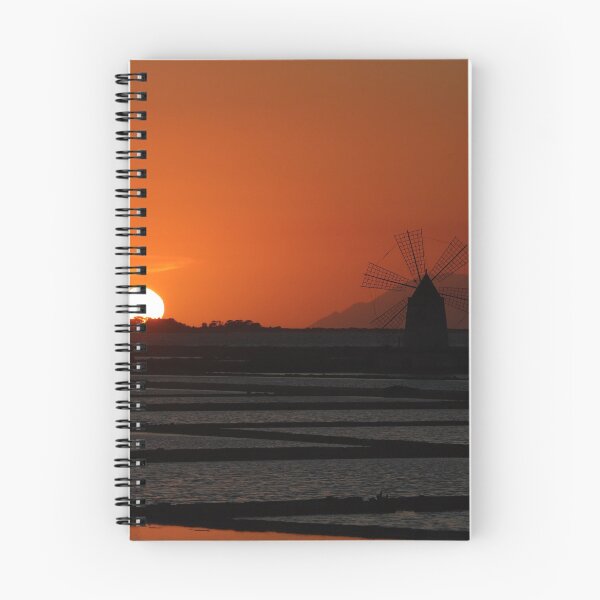 Item preview, Windmill at Sunset - Marsala in Sicily (Italy) - Europe tourism photography designed and sold by Vintage-TM.
