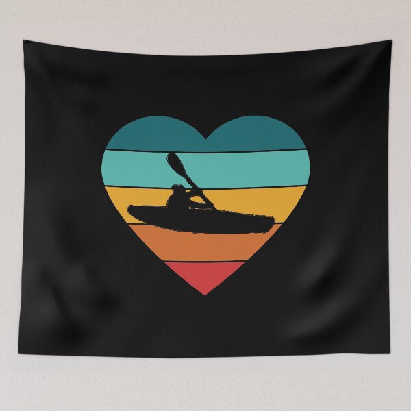 Item preview, Woman Kayaker - Multicolored Heart designed and sold by HeatherPore.