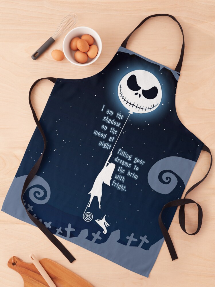 Jack Skellington and Sally - Shadow On The Moon Apron by 11UponaTime