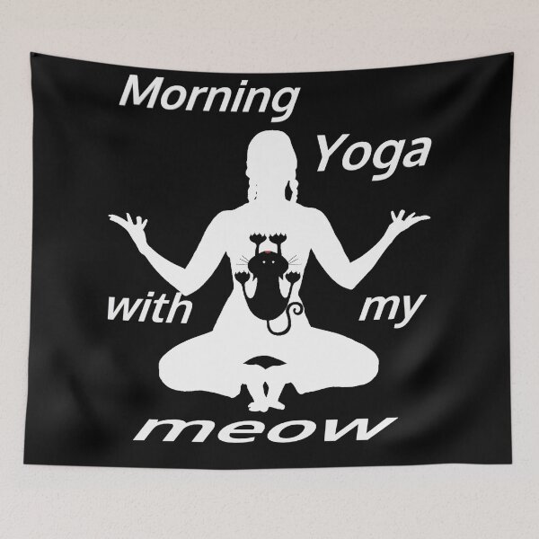 Item preview, Morning Yoga With My Meow designed and sold by TeesFashion.
