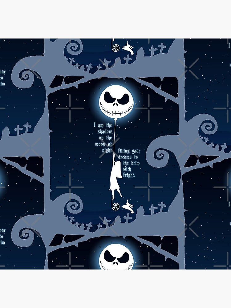 Jack Skellington and Sally - Shadow On The Moon Sticker by 11UponaTime