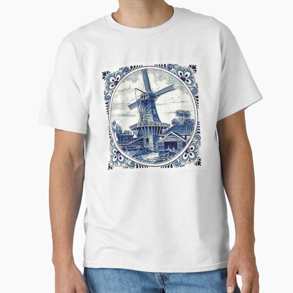Item preview,  DUTCH BLUE DELFT : Vintage Windmill  Print designed and sold by posterbobs.