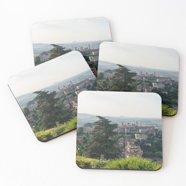 Item preview, Splendid Bergamo Vista - Upper City Lower City and River Po Plain from Above the Treetops designed and sold by Georgia Mizuleva.