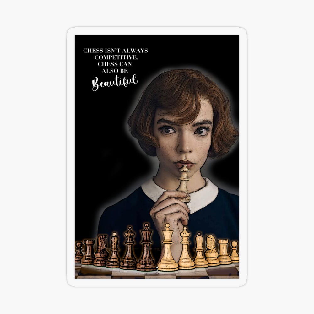 The Magic of Queens Gambit on a Chess Poster Handmade Prints 