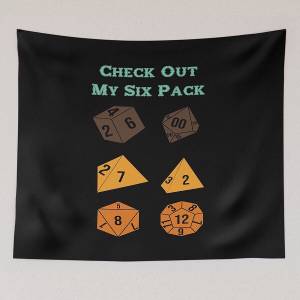 Item preview, Funny Check Out My Six Pack Dice For Dragons D20 RPG Gamer designed and sold by Shopini.