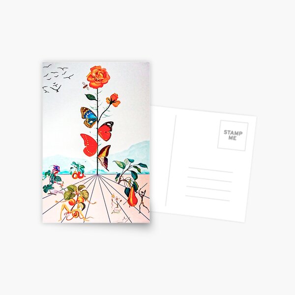 Item preview, Butterfly Rose : Vintage Abstract Dali Painting designed and sold by magicmagnet.