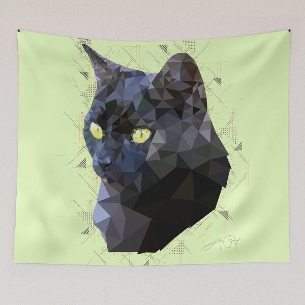 Item preview, Black Cat (Low Poly) designed and sold by Luna Roveda.