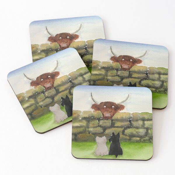 Item preview, Scottie Dog, Westie Terrier Dog & Highland Cow 'Highland Boo' designed and sold by archyscottie.