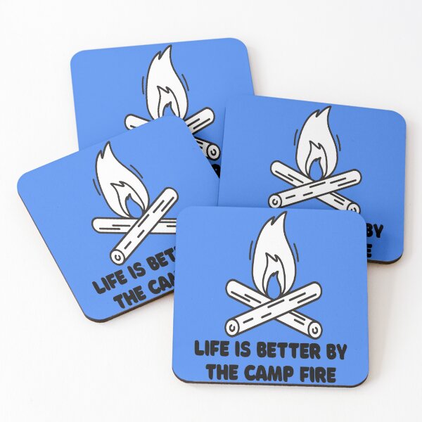 Item preview, Life is better by the camp fire quote  for camping lovers designed and sold by Apoorv Choudhary.