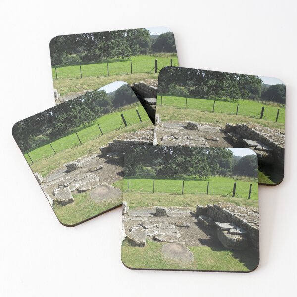 M.I. #118 |☼| Abundant Trees Beyond Rocky Remains - Shot 1 (Hadrian's Wall) Coasters (Set of 4)
