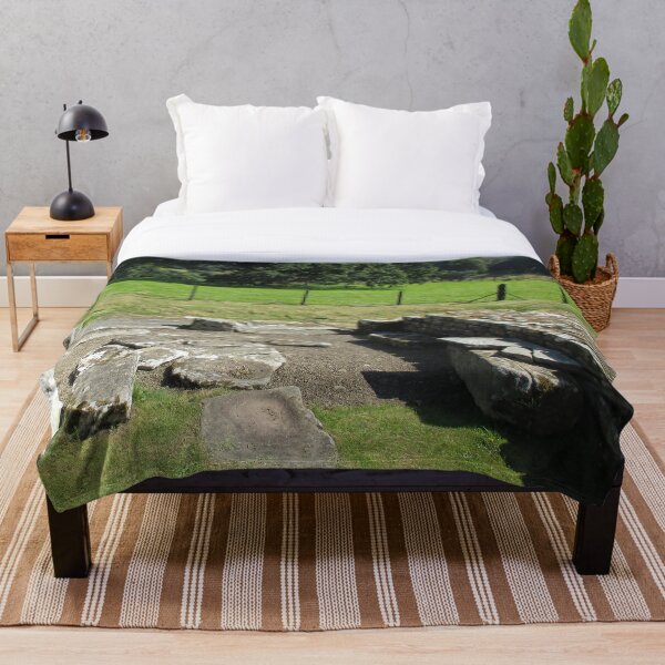 M.I. #118 |☼| Abundant Trees Beyond Rocky Remains - Shot 1 (Hadrian's Wall) Throw Blanket