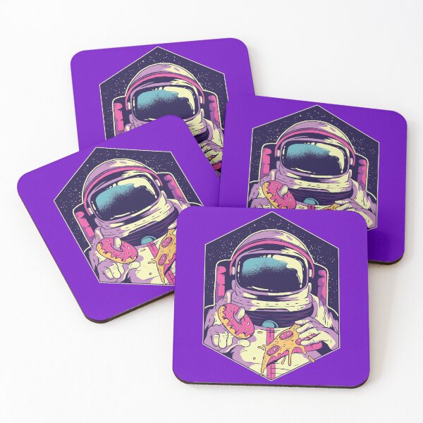 Item preview, Astronaut Eating Donut and Pizza designed and sold by Piztees.