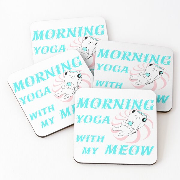 Item preview, Morning Yoga With My Meow designed and sold by TeesFashion.