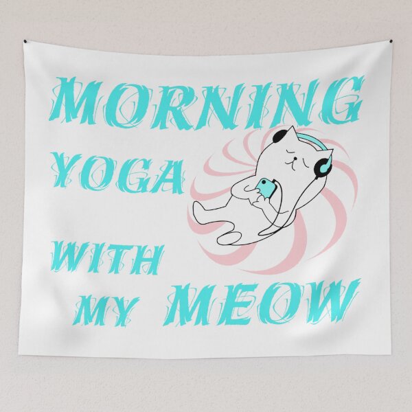 Item preview, Morning Yoga With My Meow designed and sold by TeesFashion.
