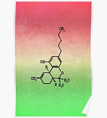 Marijuana - THC Molecular Structure Poster