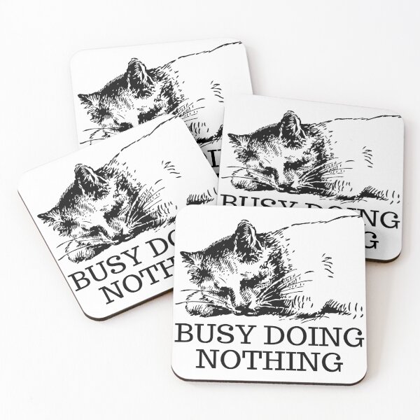 Item preview, Busy Doing Nothing featuring Napping Cat designed and sold by springbloomb.