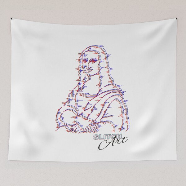 Item preview, glitch art - gioconda illustration design - monnalisa design  designed and sold by Scidov.