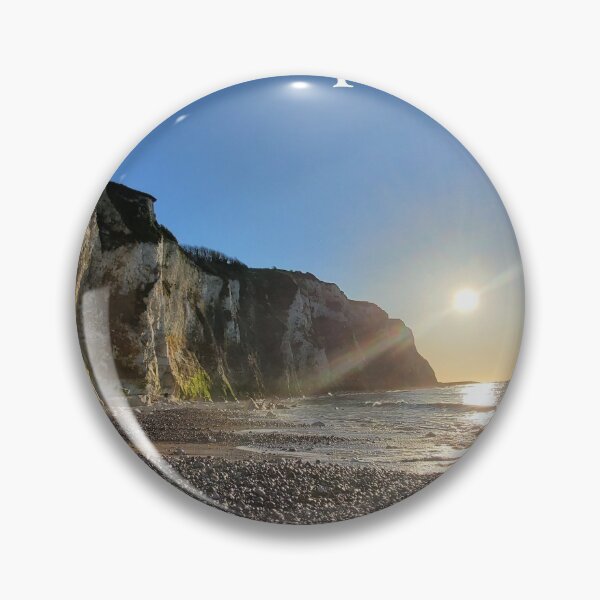 Item preview, I love Normandy - Rocky Beach, Cliffs and Sea Coastline at Sunrise or Sunset - Magnifique Landscape Photography designed and sold by Vintage-TM.