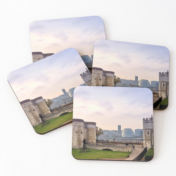 Item preview, Medieval Tower of London and modern City Hall designed and sold by VnGphoto.