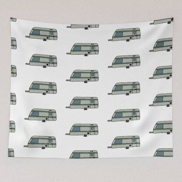 Item preview, Touring caravan, Dark Green and Gray designed and sold by FoxCalledThread.
